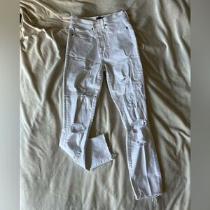 Abercrombie & Fitch High Waisted Ripped Jeans
